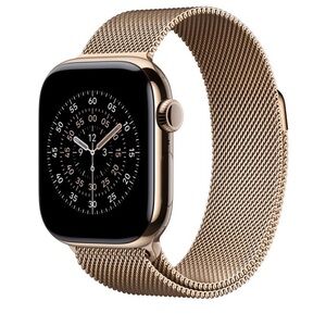 Gold Apple Smartwatch Mesh Band Magnetic Clasp